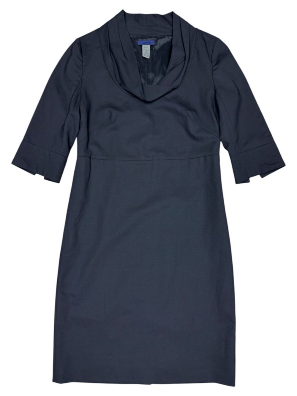 J. CREW Women's NWOT Half Sleeve Cowl Neck Wool Dress w/Pockets Black | Size 4